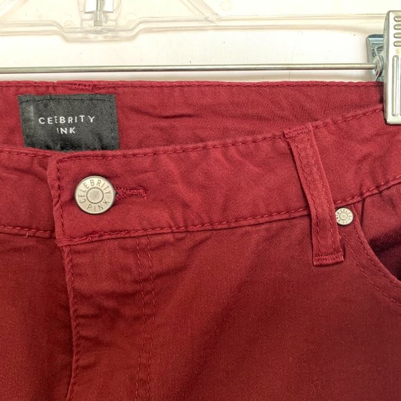 Celebrity Pink Merlot/Maroon Jayden Skinny Jeans - Picture 3 of 7